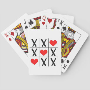 Funny Valentine Hearts Coules Matching Älskare Casinokort