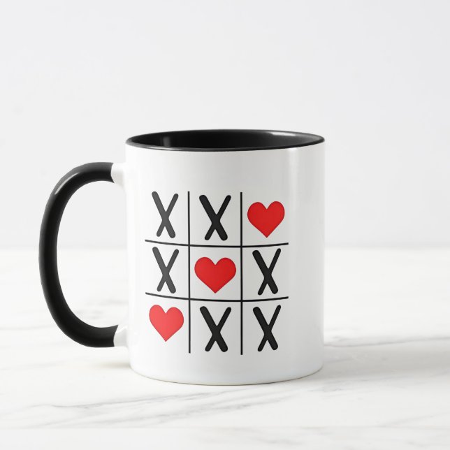 Funny Valentine Hearts Coules Matching Älskare Mugg (Vänster)