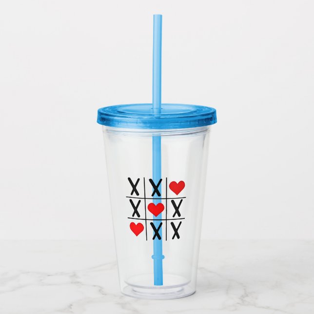 Funny Valentine Hearts Coules Matching Älskare Take Away Mugg (Framsida)