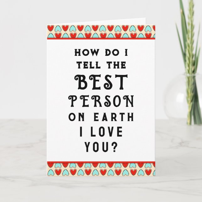 Funny Valentine Helgkort (Framsida)