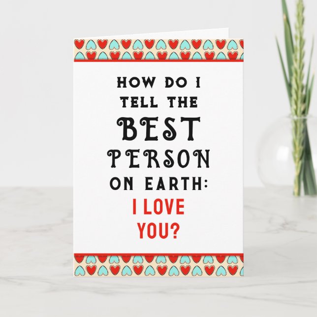 Funny Valentine Helgkort (Framsida)