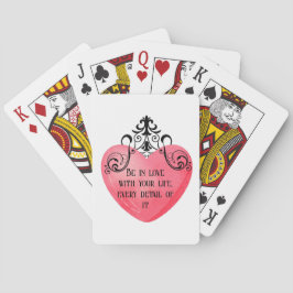 Funny Valentine pink heart Casinokort