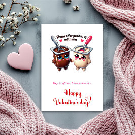 Funny Valentine’s Day Love Card with Cartoon Food Julkort