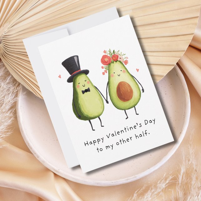 Funny Valentine’s Day romantic Married Avocado Julkort (Skapare uppladdad)