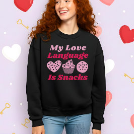 Funny Valentine’s My Love Language Is Snacks T Shirt