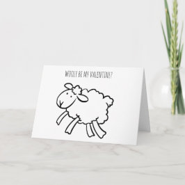 FUNNY Valentine Sheep Wooly är mitt Valentine-kort Helgkort