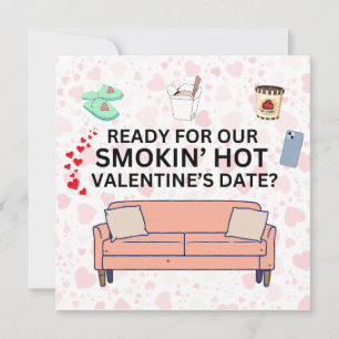 Funny Valentine Smokins Hett Datum Nattkort Julkort