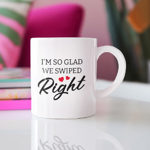 Funny Valentine Swiped-Höger Kaffemugg