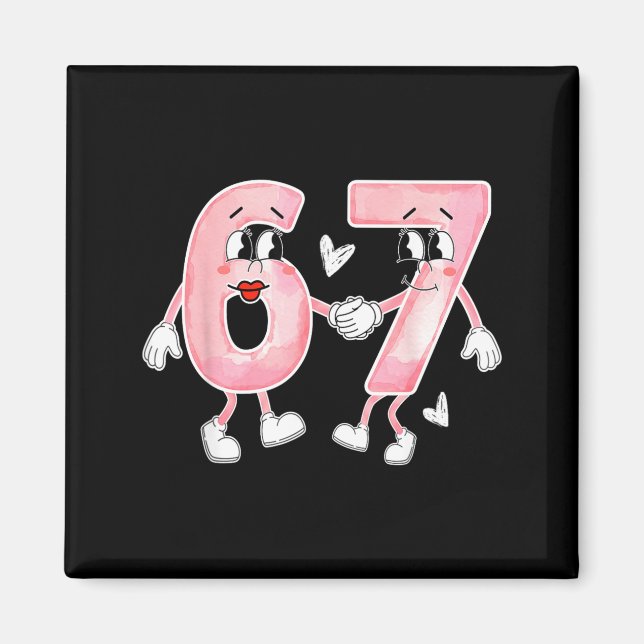 Funny Valentine's Day 6 7 Six Seven Meme Valentine Magnet (Framsidan)