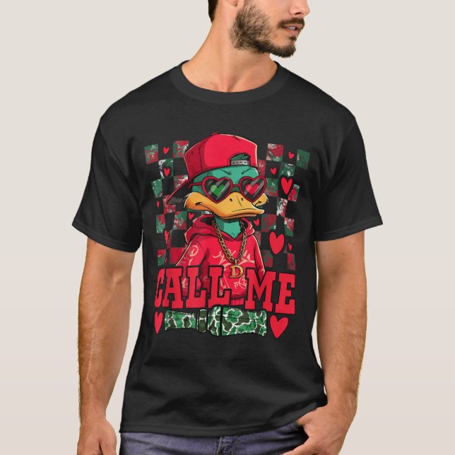 Funny Valentine's Day Boy Duck Hunting Call Me Tod T Shirt (Framsida)