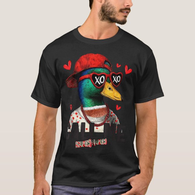 Funny Valentines Day Call Me Duck Hunting Men Wome T Shirt (Framsida)