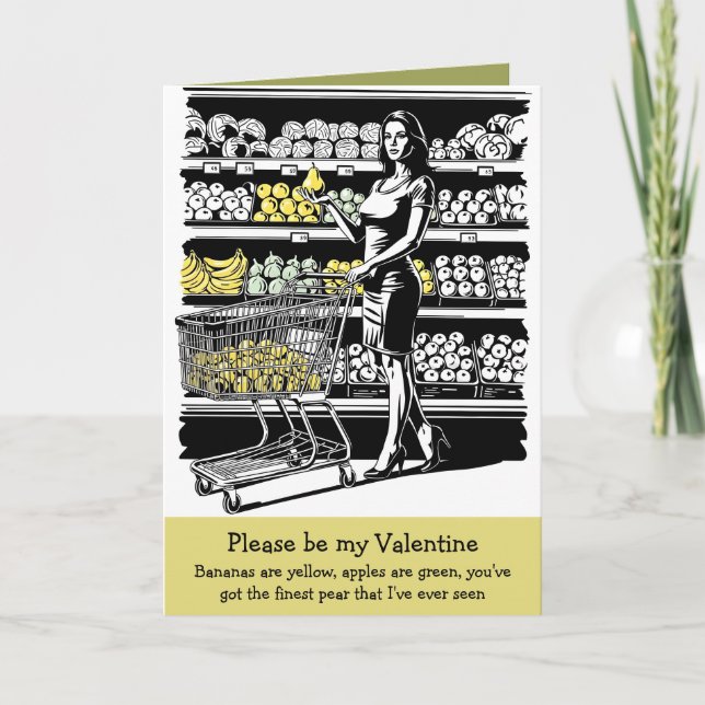 Funny Valentine's Day Card With a Funny Slogan Kort (Framsida)