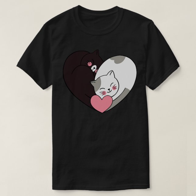 Funny Valentines day Cats Kitten Valentine Cat Pap T Shirt (Design framsida)