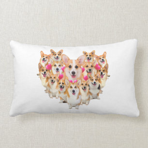 Funny Valentines day Corgi Heart Gift Hund älskar Lumbarkudde