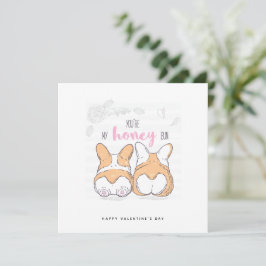 Funny Valentines day Corgi Hund Butt-kort Julkort