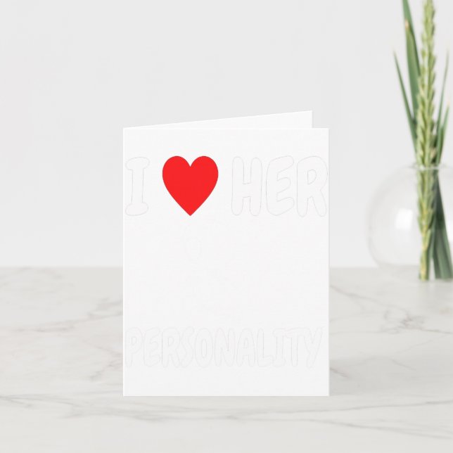 Funny Valentine's Day Couple Matching I Love Her I Kort (Framsida)