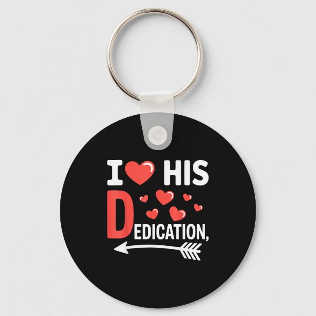 Funny Valentine's Day Couple Matching I Love His D Nyckelring (Framsida)