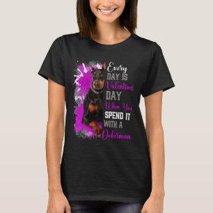 Funny Valentines day Doberman Mamma Mor Mamma Par T Shirt