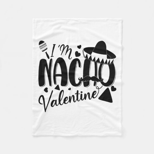 Funny Valentines Day Funny Nacho Valentine Girl Bo Fleecefilt (Framsidan)