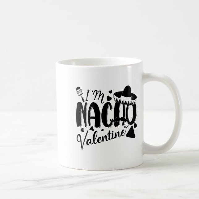 Funny Valentines Day Funny Nacho Valentine Girl Bo Kaffemugg (Höger)