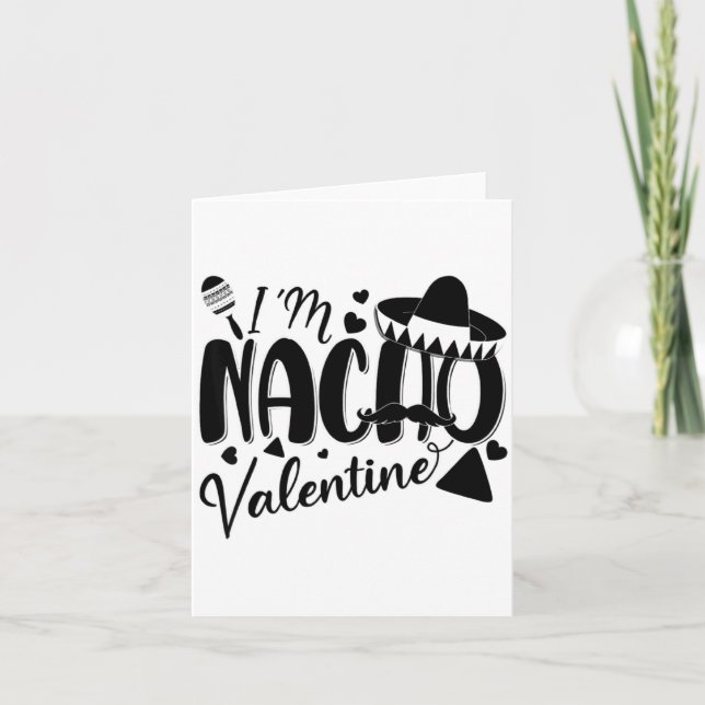 Funny Valentines Day Funny Nacho Valentine Girl Bo Kort (Framsida)