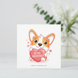 Funny Valentines day-kort - Corgi Hund-kort Julkort