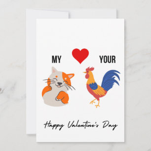 Funny Valentines day-kort för honom Julkort
