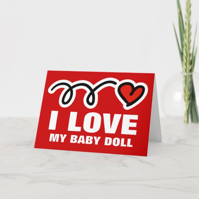 Funny Valentines day-kort | I kärlek min baby dock Helgkort (Framsida)