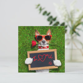 Funny Valentines day-kort - Jack Russel-kort Julkort