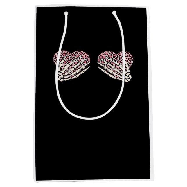 Funny Valentines day Skeleton Händer Hearts Girl C (Framsidan)