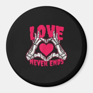 Funny Valentines day Skeleton Heart Händer Magnet
