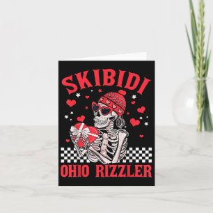 Funny Valentines day Skibidi Ohio Rizzler Heart Sk Kort