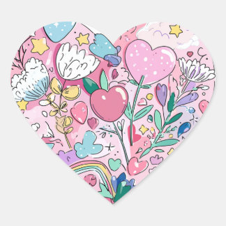 Funny Valentine's Day Sticker Pack – Cute Gift Hjärtformat Klistermärke