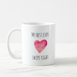 Funny Valentines day Swipe Höger Dating Coffee Mug Kaffemugg