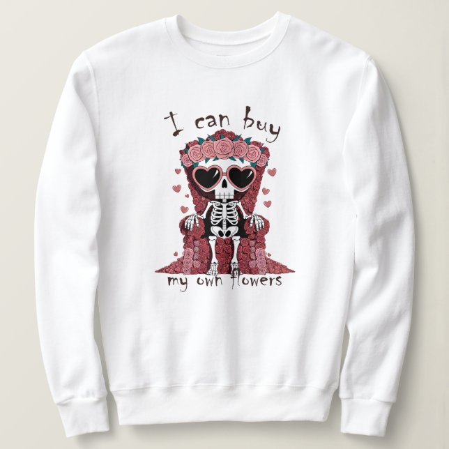 Funny Valentines Skeleton T Shirt (Design framsida)