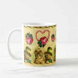 FUNNY VALENTINS DAGSKATTER MED ROSA ROS HEART KAFFEMUGG
