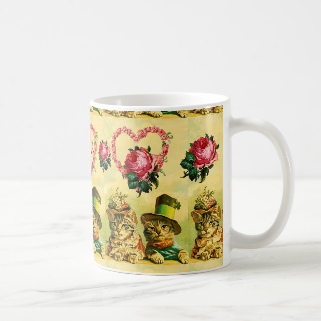 FUNNY VALENTINS DAGSKATTER MED ROSA ROS HEART KAFFEMUGG (Höger)
