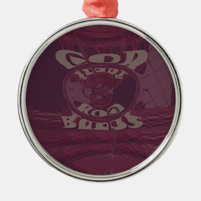 Funny Välsigna dig kenya Hakuna Matata Giraffes wo Julgransprydnad Metall (Framsidan)