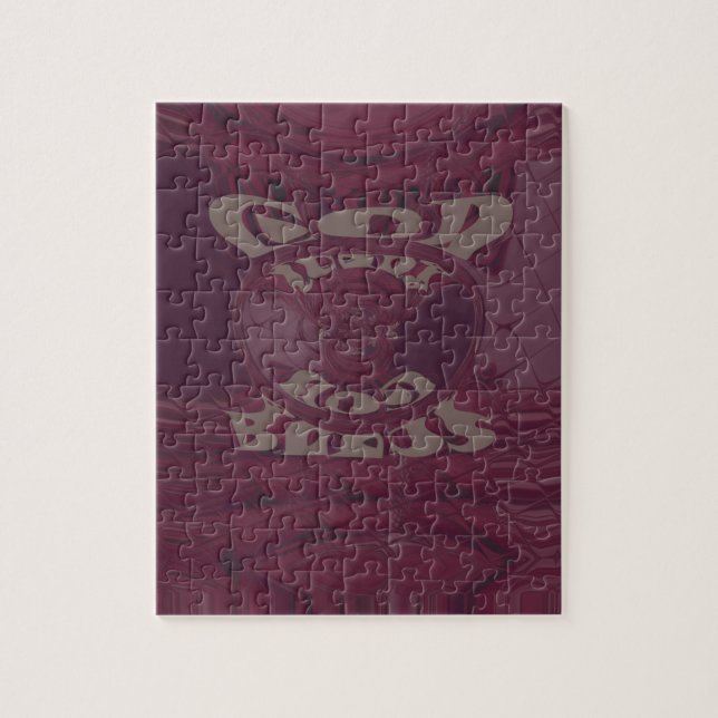 Funny Välsigna dig kenya Hakuna Matata Giraffes wo Pussel (Vertikal)