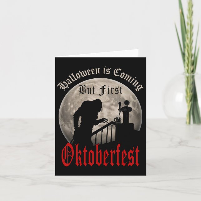 Funny Vampire Beer Älskare Count Dracula Manar Kort (Framsida)