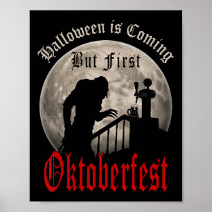 Funny Vampire Beer Älskare Count Dracula Manar Poster