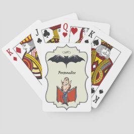 Funny Vampire Dracula & Fladdermus Personalize Casinokort