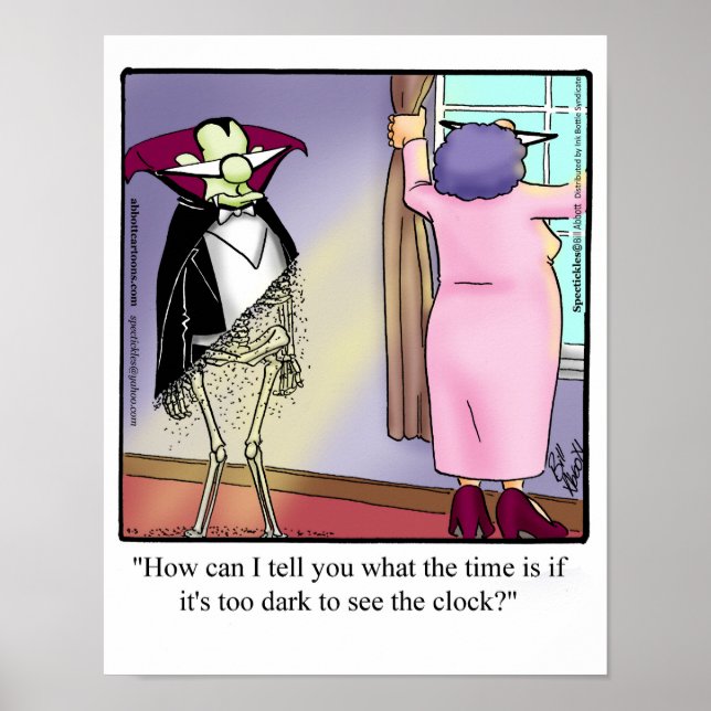 Funny Vampire Dracula Humor Poster (Framsidan)