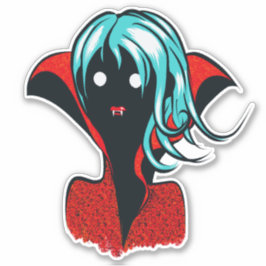 Funny Vampire Girl Character Klistermärken