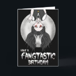 Funny Vampire Halloween Birthday Helgkort<br><div class="desc">Det här konstiga vampyrtematkortet är perfekt att önska någon en fantastisk födelsedag i oktober. Kortet kan vara lätt personlig om du vill. Du kan radera all text på kortets framsida och ersätta den med vad du vill. Det här Halloween-temade födelsedagskortet illustreras av Charlotte Rowlands - Cupsie's Creations.</div>