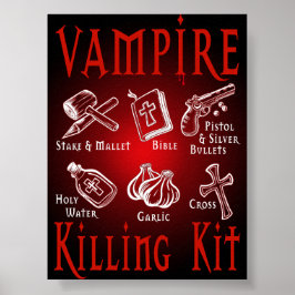 Funny Vampire Killing Kit Poster