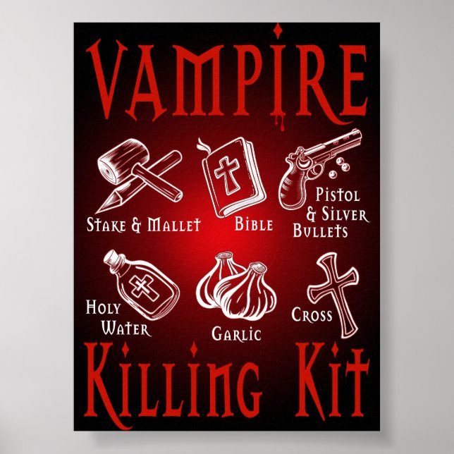 Funny Vampire Killing Kit Poster (Framsidan)