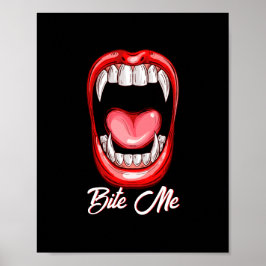 Funny Vampre Bita Halloween Poster