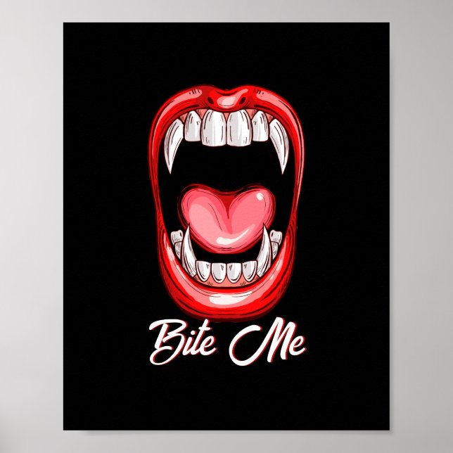 Funny Vampre Bita Halloween Poster (Framsidan)