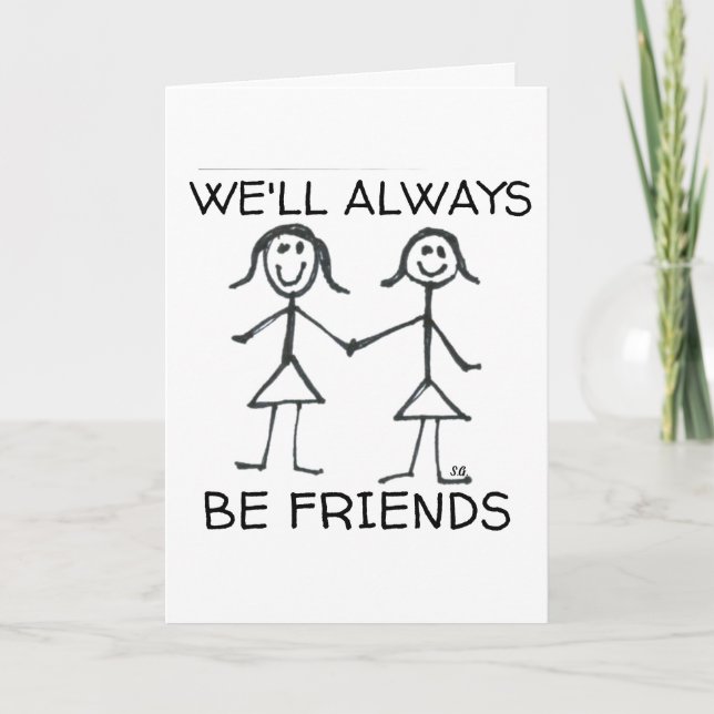 FUNNY VÄNSKAP Best kompis GREETING CARD Helgkort (Framsida)